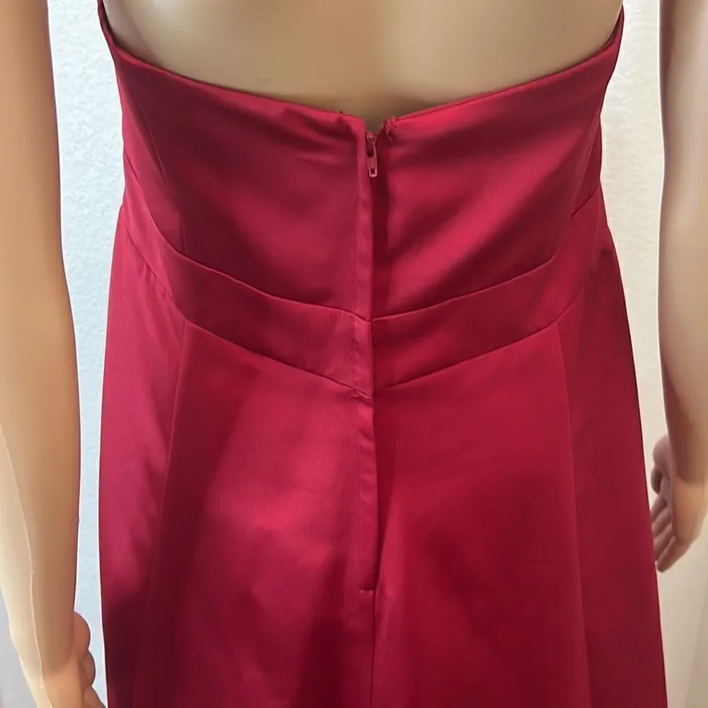 Red Wedding Dress David’s Bridal Dress Sz 20 Beaded 💯 Polyester Mother Of Bride